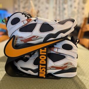 Air Jordan 8 Retro LS Black Toe 2007 Size 9.5 OG Box